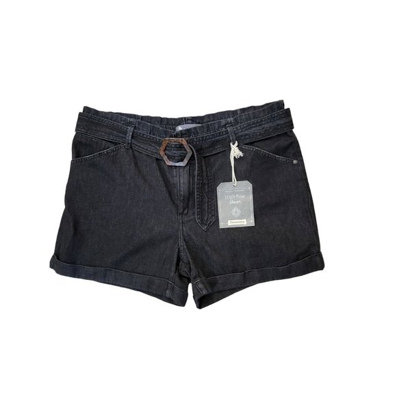 Democracy Pants - Democracy Paperbag Black Belted High Rise Shorts, 14, Nwt